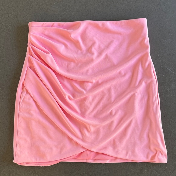 Zara 2pc Pink Bustier Crop Top & Draped Mini Skirt Set - Picture 11 of 12